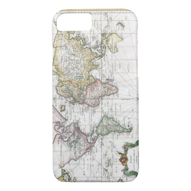 1748 World Map Case-Mate iPhone Case (Back)