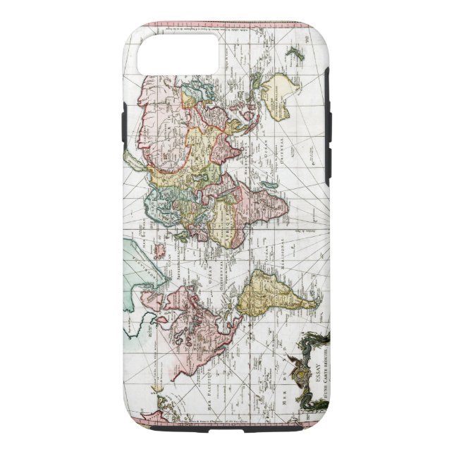 1748 World Map Case-Mate iPhone Case (Back)
