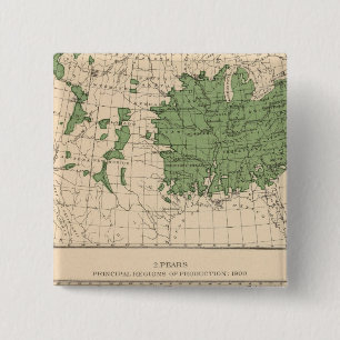 174 Apples, pears, principal regions 2 Inch Square Button