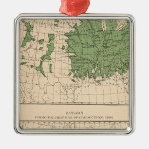 174 Apples, pears, principal regions Metal Ornament