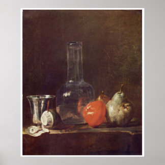 1750-Still Life with Glass Flask Art Poster