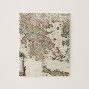 1752 Map of Ancient Greece Jigsaw Puzzle