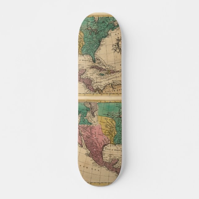 1763 North America Map Skateboard (Front)