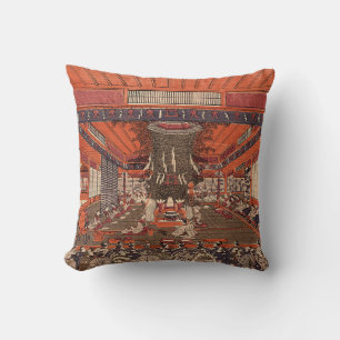 1770 Japanese Painting By Toyoharu Utagawa Poster Throw Pillow