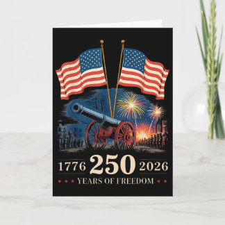 1776 2026 250 Years Of Freedom 250th American Anni Card