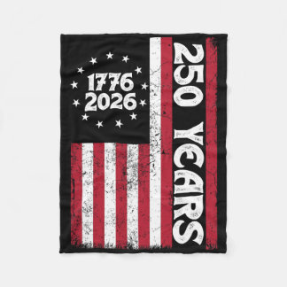 1776-2026 250 Years Patriotic Enthusiast Celebrati Fleece Blanket