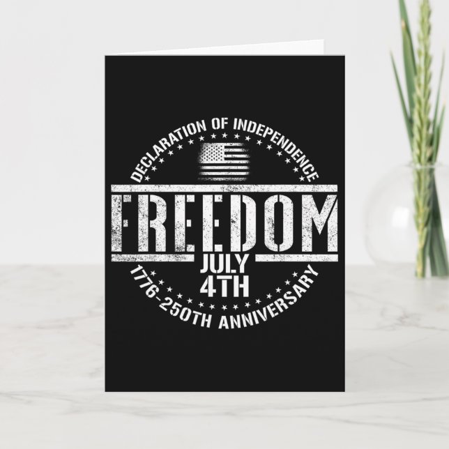 1776 2026 250th Anniversary Declaration Of Indepen Card (Front)
