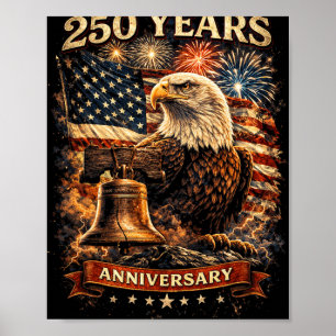 1776 2026 250th Anniversary Patriotic Usa Flag Des Poster