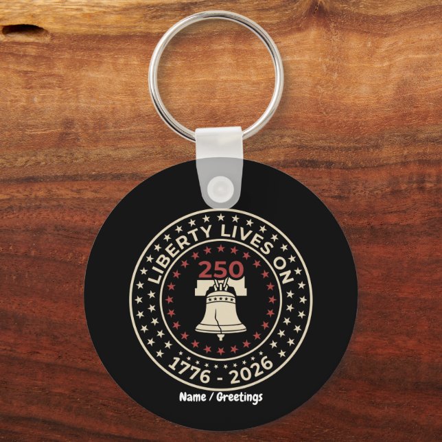 1776-2026 Commemorative 250th Semiquincentennial Keychain (Front)