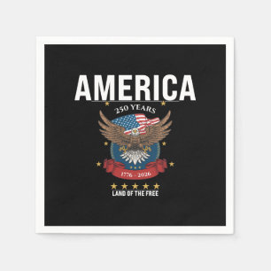 1776 2026 Patriotic Eagle Flag Semiquincenntial Napkin
