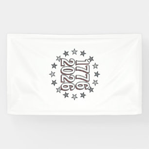 1776 2026 Patriotic Stars Vintage Vector Design_1 Banner