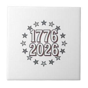 1776 2026 Patriotic Stars Vintage Vector Design_1 Tile