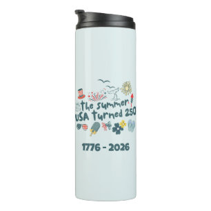 1776 - 2026 Retro 250th Anniversary 4th Of July Thermal Tumbler