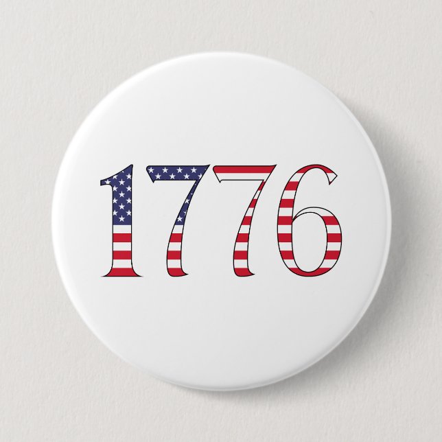 1776 3 INCH ROUND BUTTON (Front)