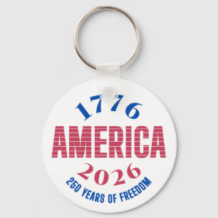 1776 AMERICA 2026 250 years freedom Keychain