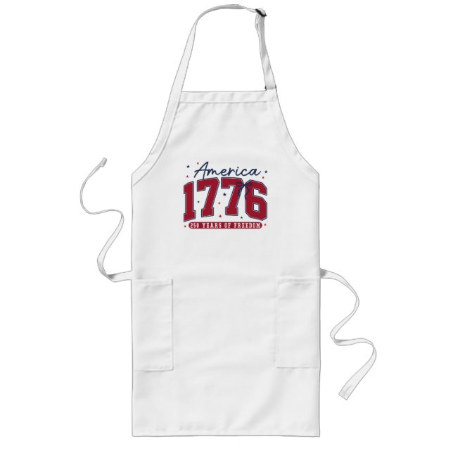 1776 America 250 Years for Freedom Long Apron (Front)