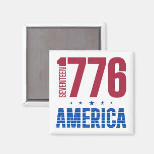 1776 America 250 years historical freedom Magnet