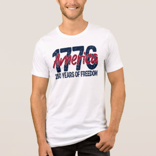 1776 America 250 Years Of Freedom USA Anniversary Tri-Blend Shirt