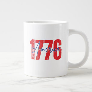 '1776 America' 250th Anniversary 4th of July  Large Coffee Mug