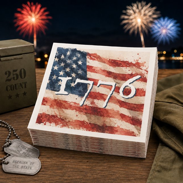 1776 American Flag 250 BBQ Napkin (Creator Uploaded)