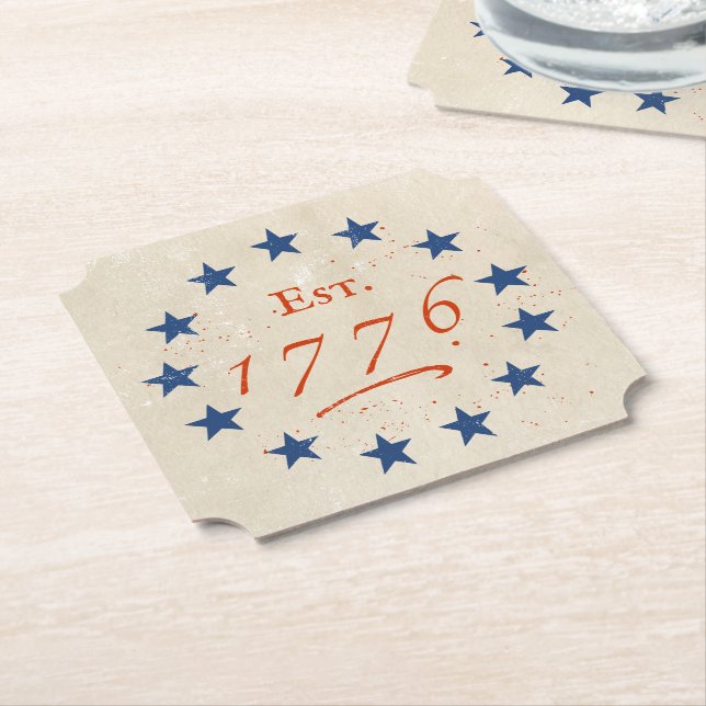 1776 American Stars Paper Coaster (Angled)