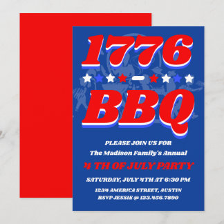 1776 BBQ Party | Fireworks Night Invite