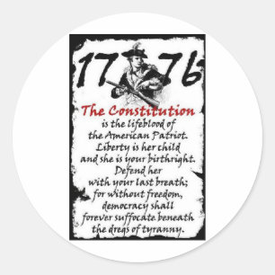 1776 CLASSIC ROUND STICKER