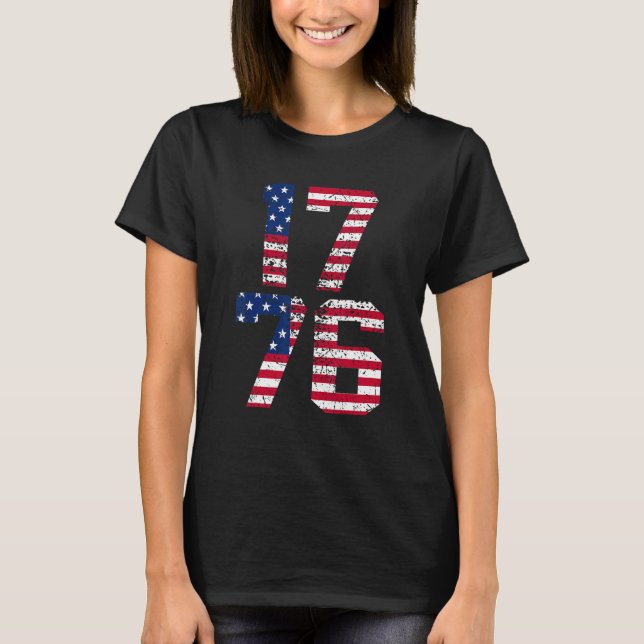 1776 Declaration Of Independence Us Flag Patriotic T-Shirt (Front)