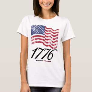 1776 Distressed American Flag T-Shirt