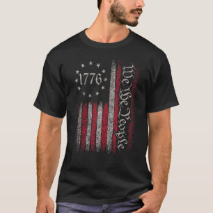 1776 Independence Day American Flag the People Con T-Shirt