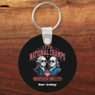 1776 National Champs Vintage Graphic Undefeated Keychain