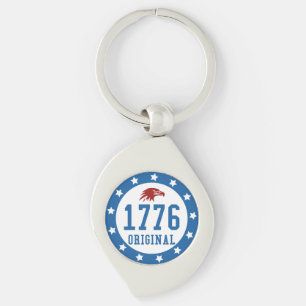 1776 Original 4 July Badge Keychain