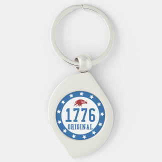 1776 Original 4 July Badge Keychain
