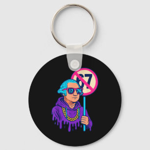 1776 Over 67 Funny Meme George Washington Drip Keychain