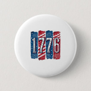 1776 Patriotic Fireworks Vintage Vector Design_1 2 Inch Round Button