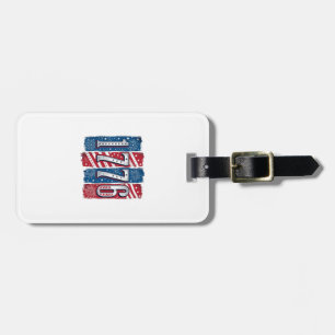 1776 Patriotic Fireworks Vintage Vector Design_1 Luggage Tag