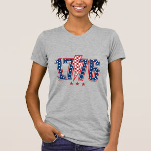 1776 Patriotic Lightning Bolt Vintage Graphic Tee_ T-Shirt