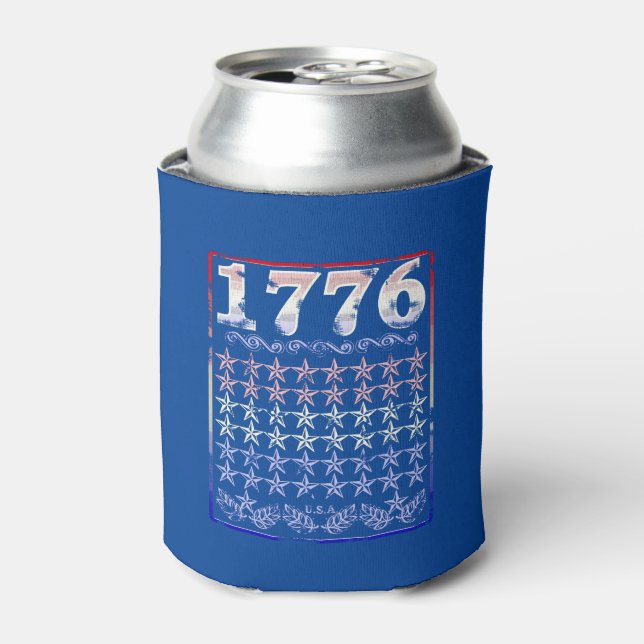 1776 Stars Can Cooler (Can Front)