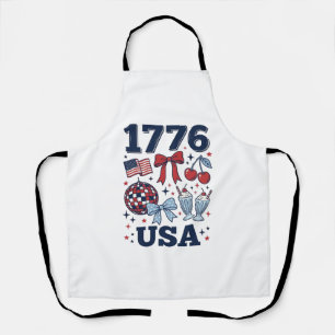 1776 USA Patriotic Coquette Vector Design_1 Apron