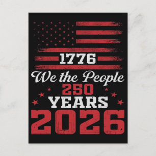1776 We The People America 250 Years Holiday Postcard