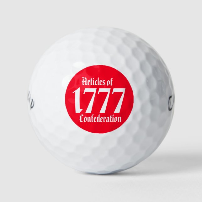 1777 Articles of Confederation  Golf Balls (Front)
