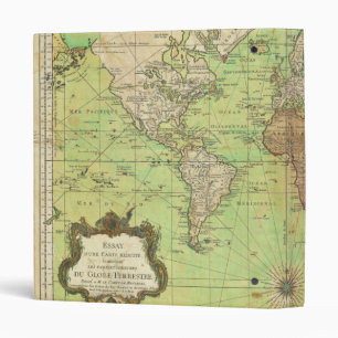 1778 Bellin Nautical Chart or Map of the World Binder