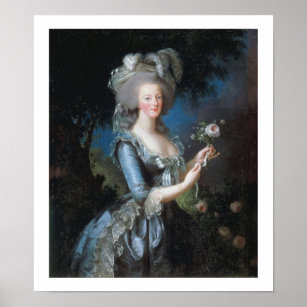 1783 Queen Marie Antoinette Vintage Art Poster