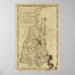 1794 Map of New Hampshire Poster