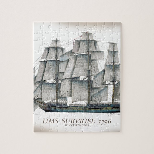 1796 HMS Surprise aged Jigsaw Puzzle (Vertical)