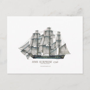 1796 HMS Surprise art Postcard