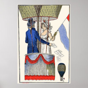 1798 VINTAGE POSTER - FASHION BALLOONING ART