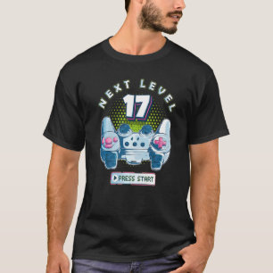 17 Birthday Gamer Next Level 17 Gaming Controller T-Shirt