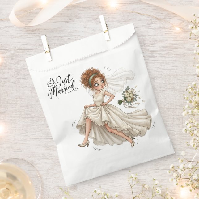 #17 Cute fun bride Favour Bag (Clipped)