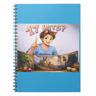 17 HITS? Funny RPG Anime T-Shirt | Dungeon Master  Notebook